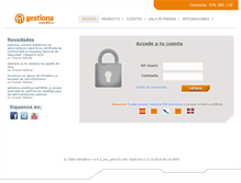 Tablet Screenshot of gestiona.espublico.com